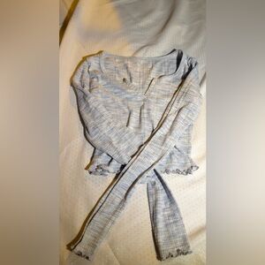 light blue cropped long sleeve